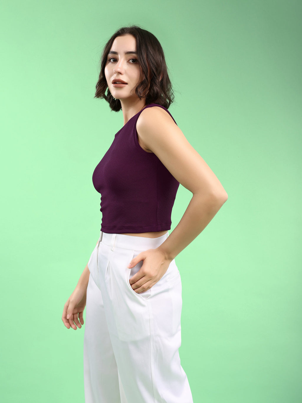 Round Straight Solid Top