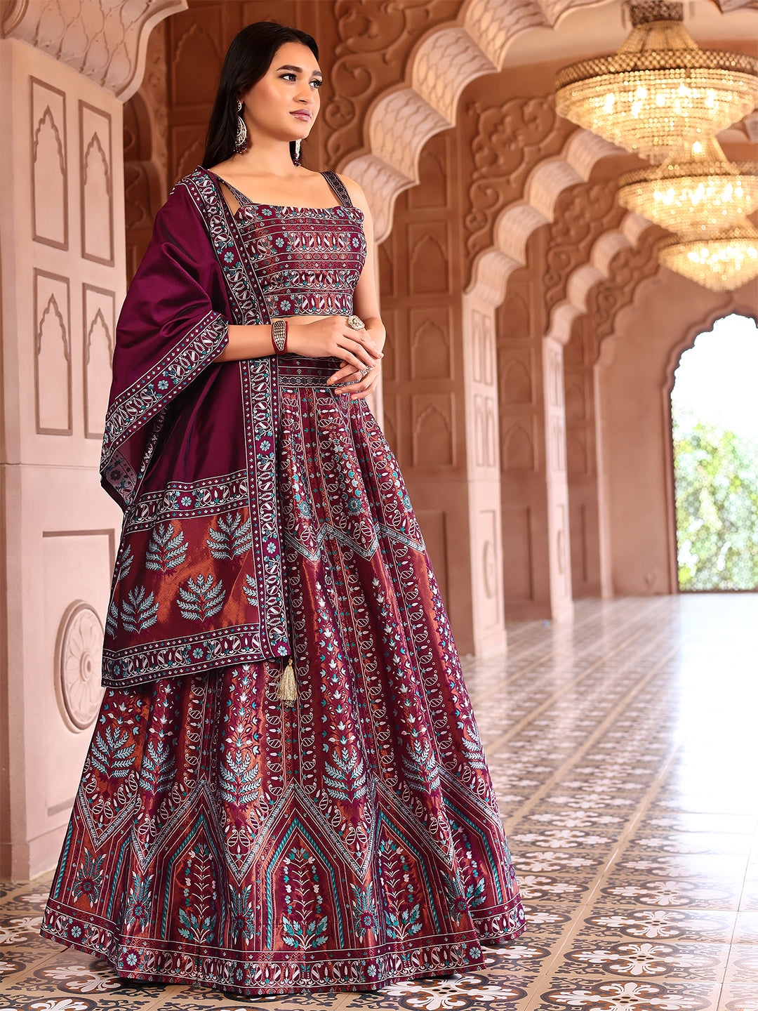 Kanjivaram Woven Design Lehenga Choli