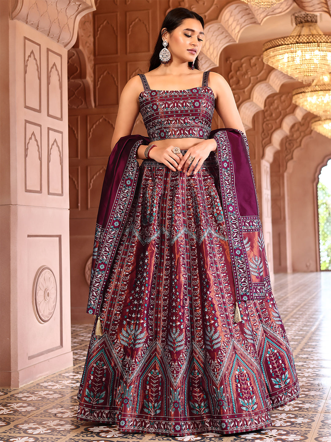 Kanjivaram Woven Design Lehenga Choli