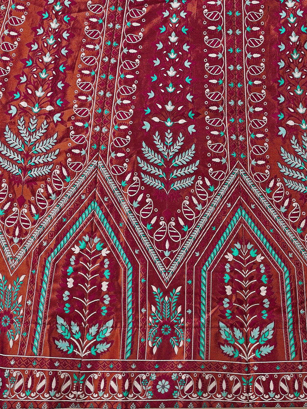 Kanjivaram Lehenga Choli Maroon Woven Motifs