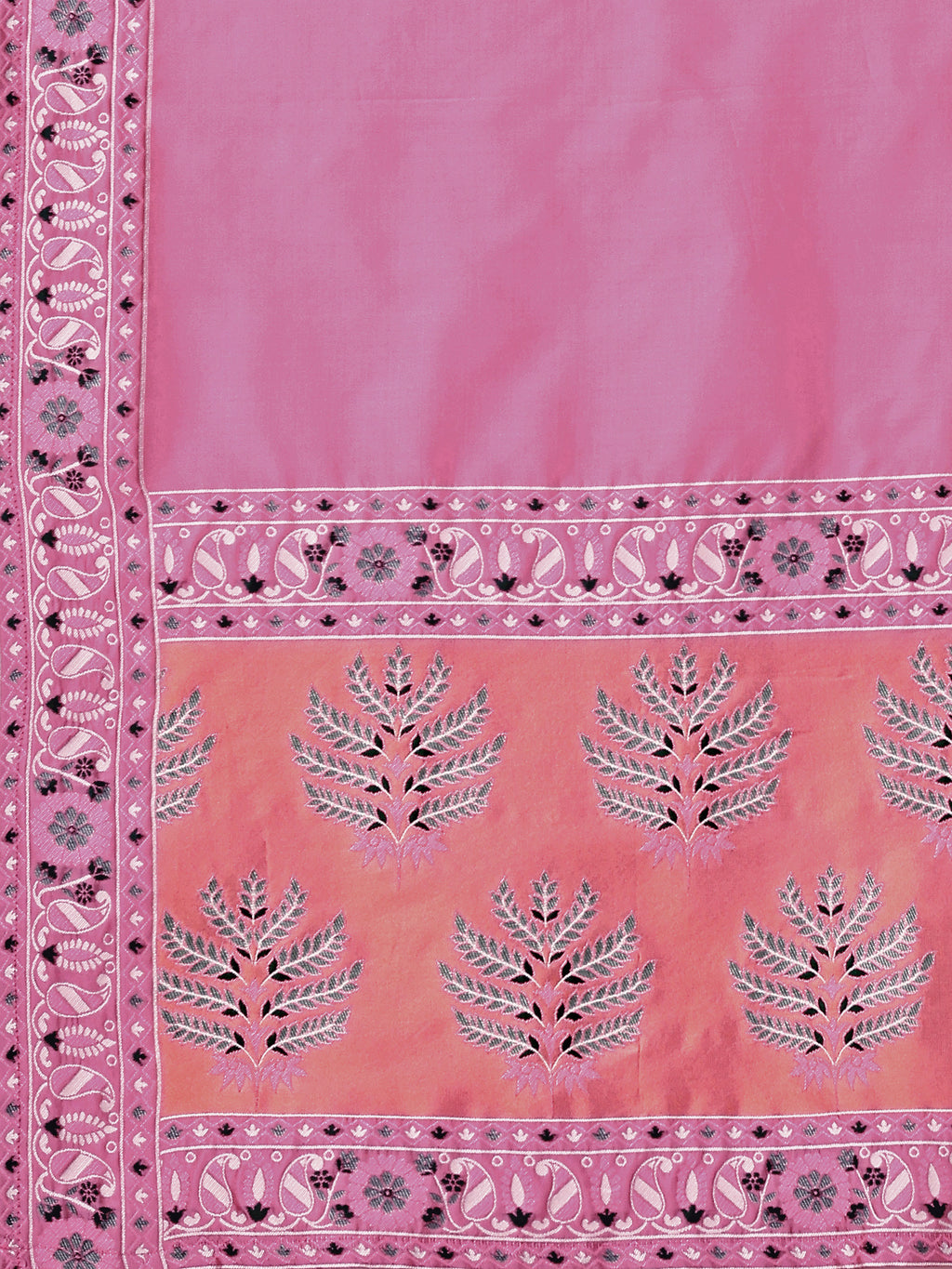 Kanjivaram Lehenga Choli Pink Woven Motifs