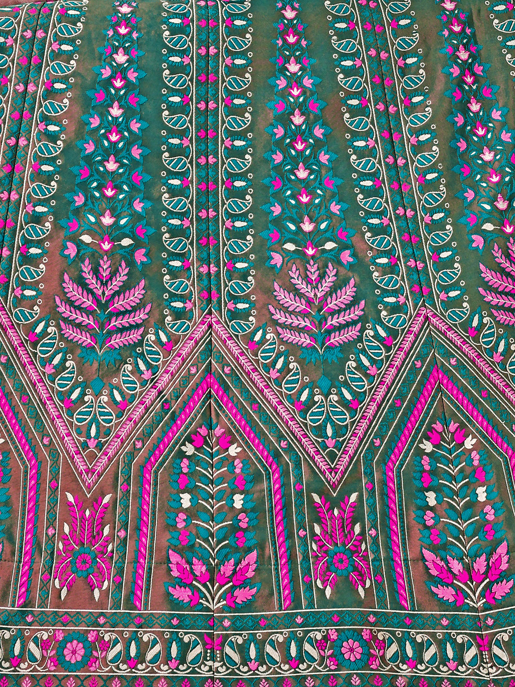 Kanjivaram Lehenga Choli Rama Woven Motifs