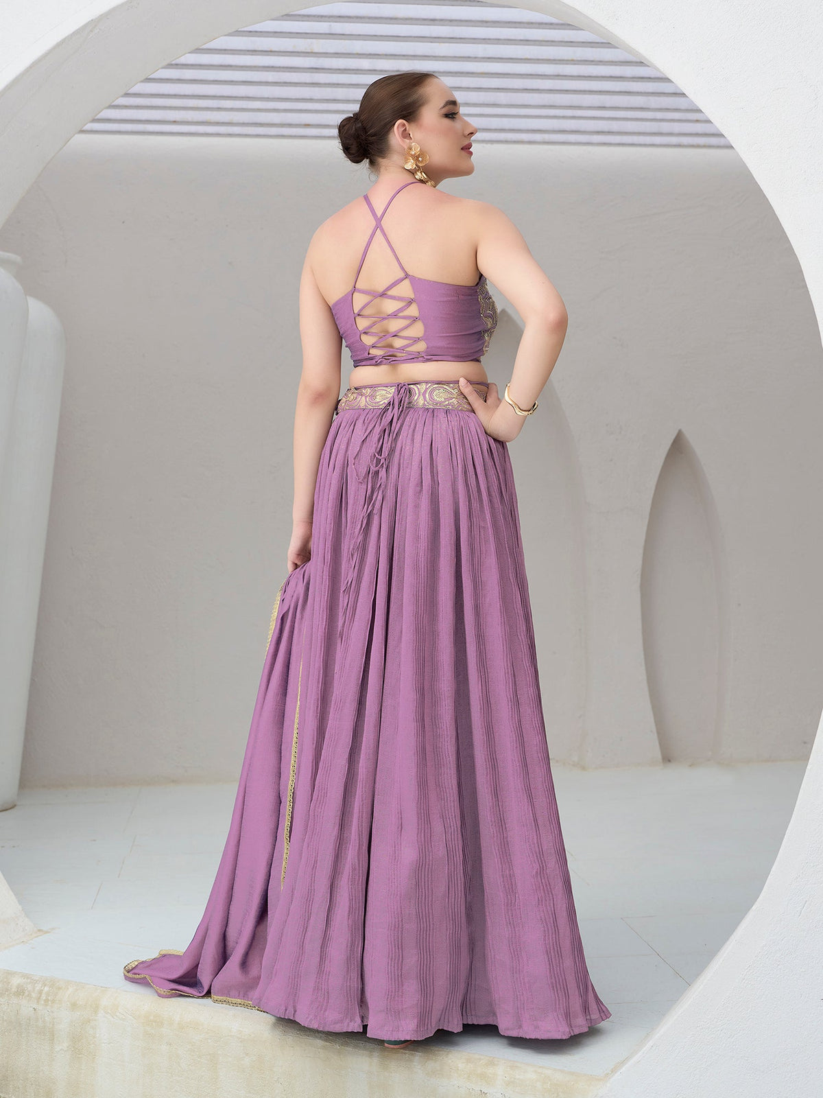 Yashi-Purple Purple Lehenga Choli