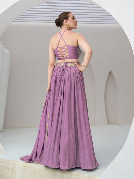 Yashi-Purple Purple Lehenga Choli