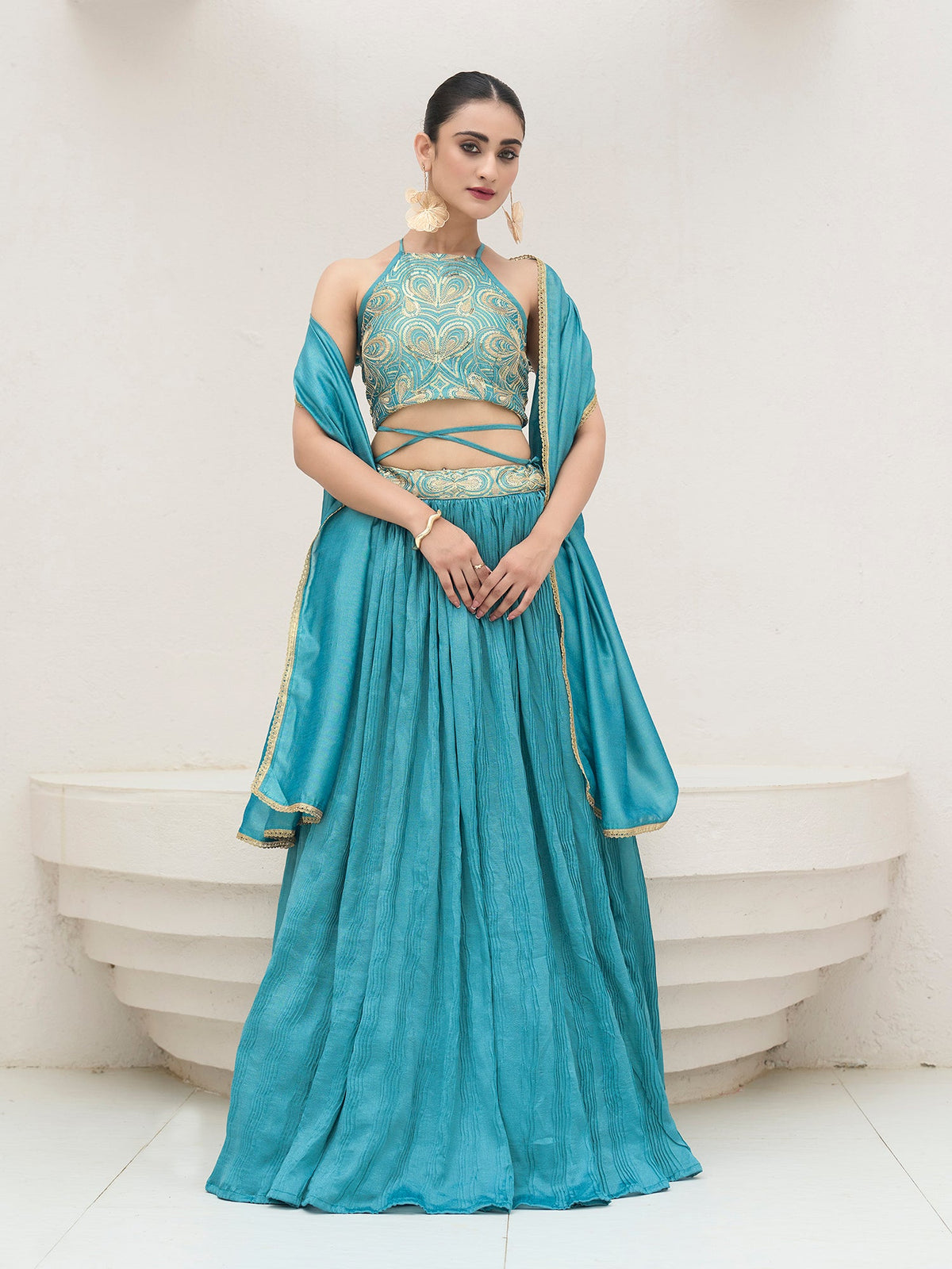 Yashi-Sky Sky Lehenga Choli