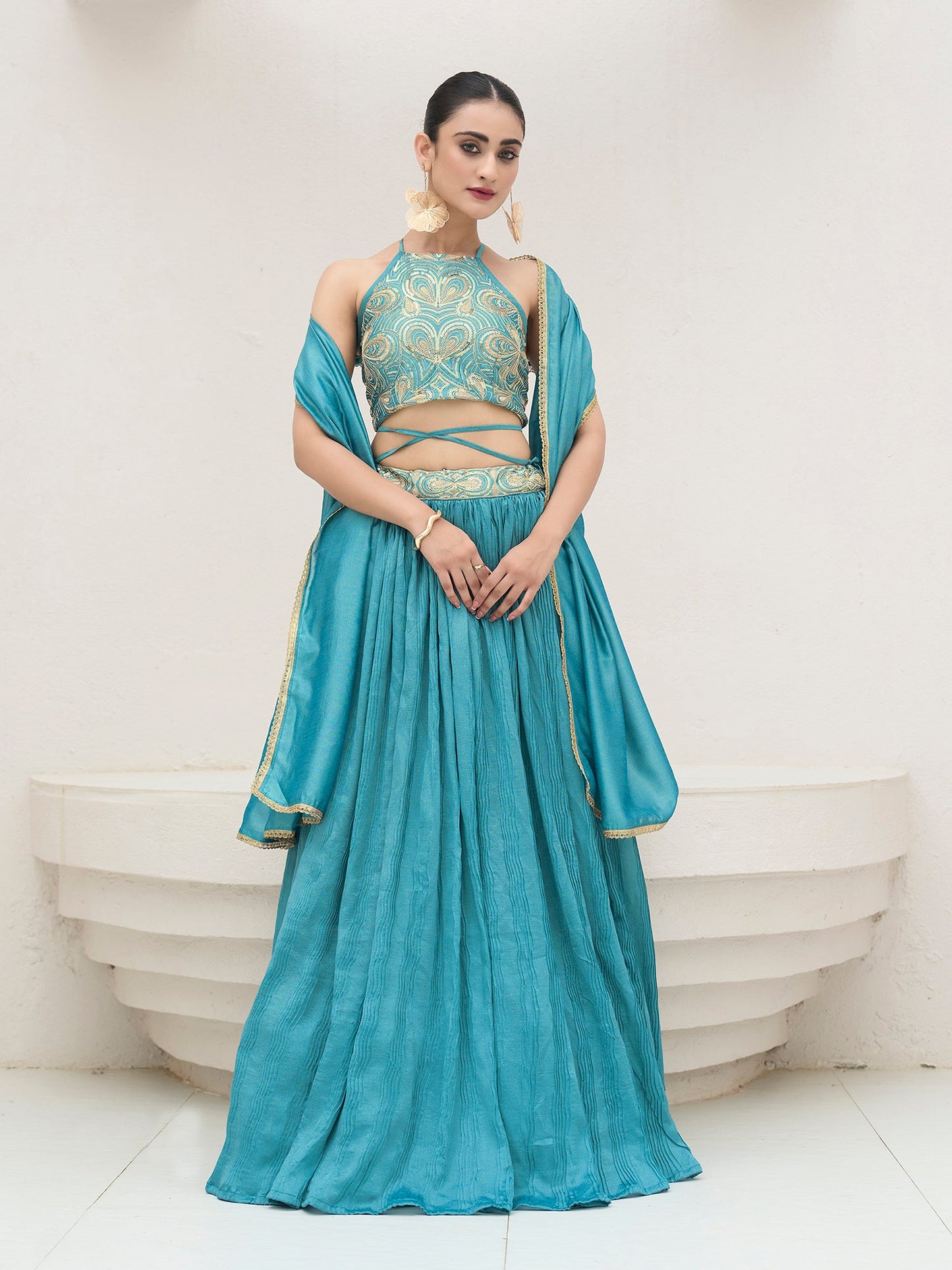 Yashi-Sky Sky Lehenga Choli