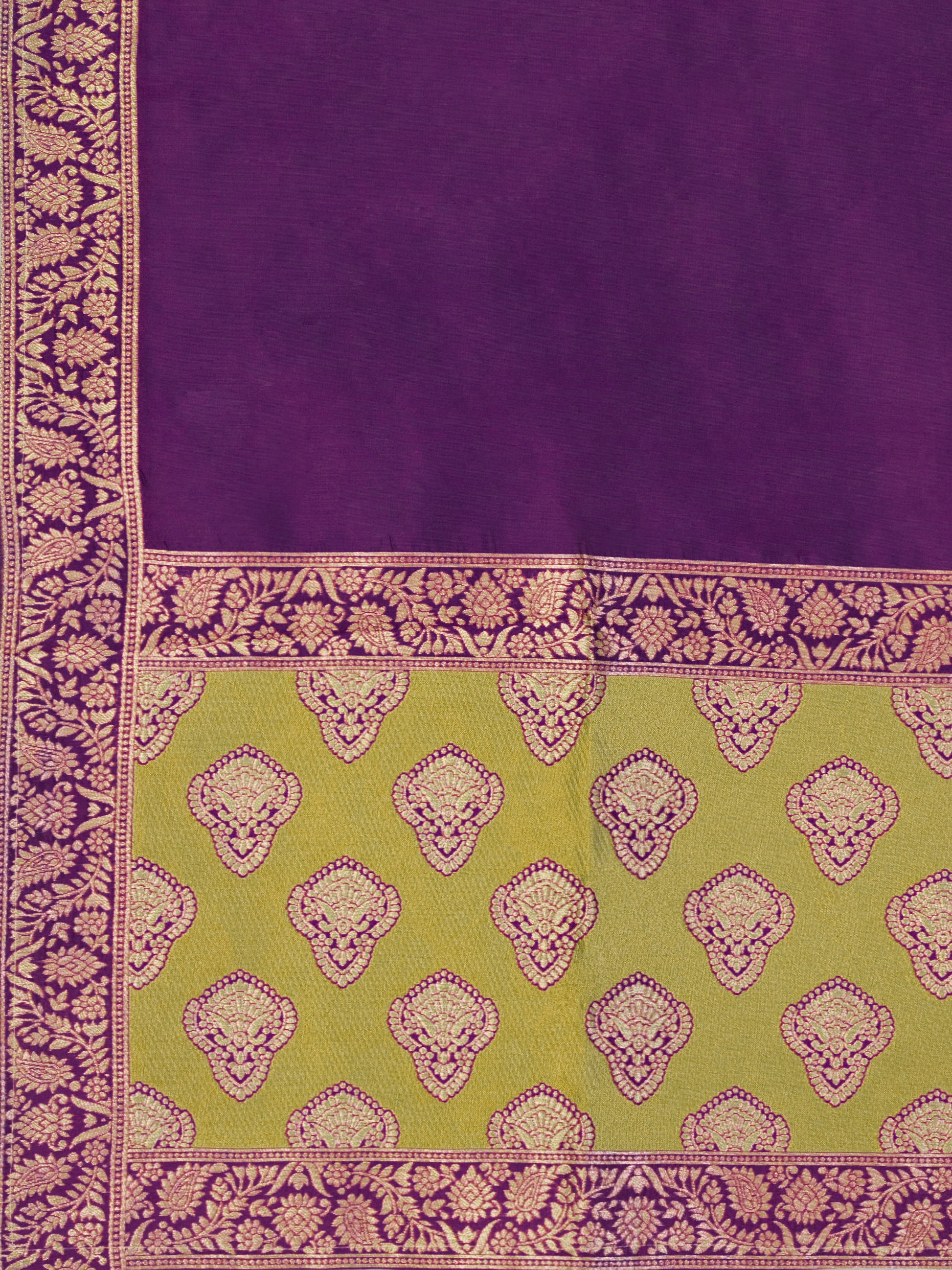 Women's Mehndi Kanjiwaram Lehengas