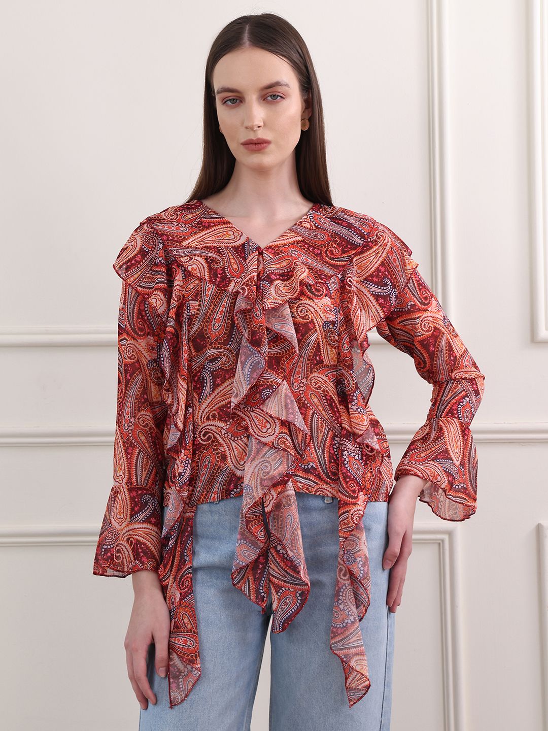 Obshivka  Printed Paisley Top