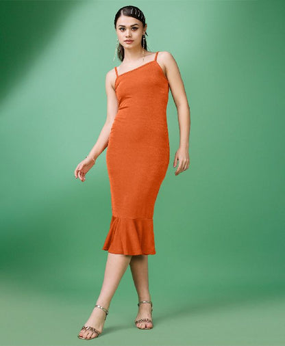 Women Carrot Bodycon / Ruffle dress