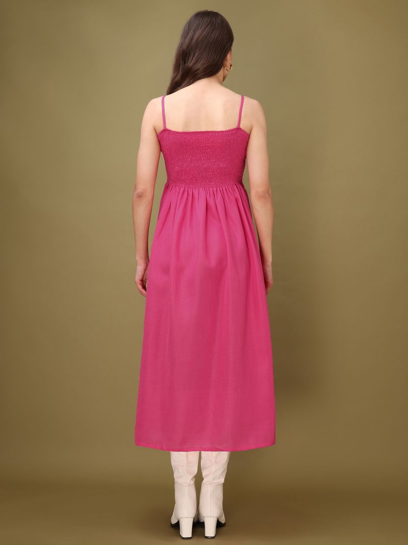 Solid Fit & Flare Maxi Dress