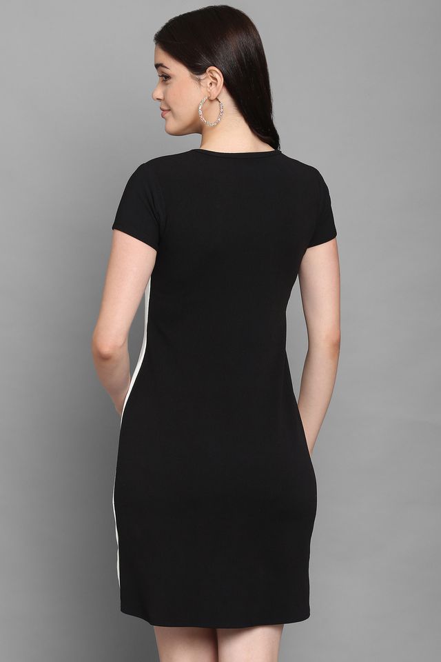 Women White & Black Bodycon dress