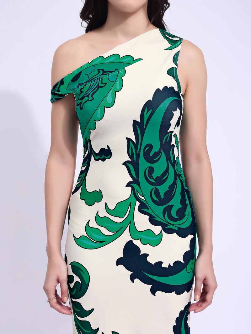 Women's Green Bodycon Maxi Sleeveless Dress