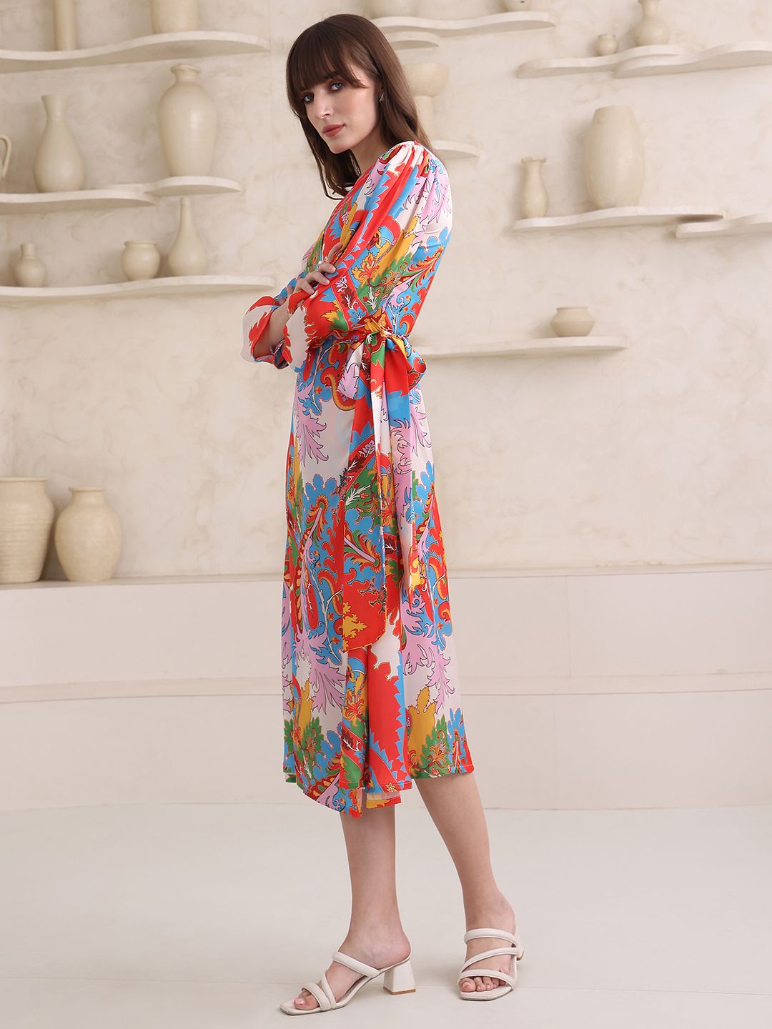 Obshivka  Printed Wrap Dress