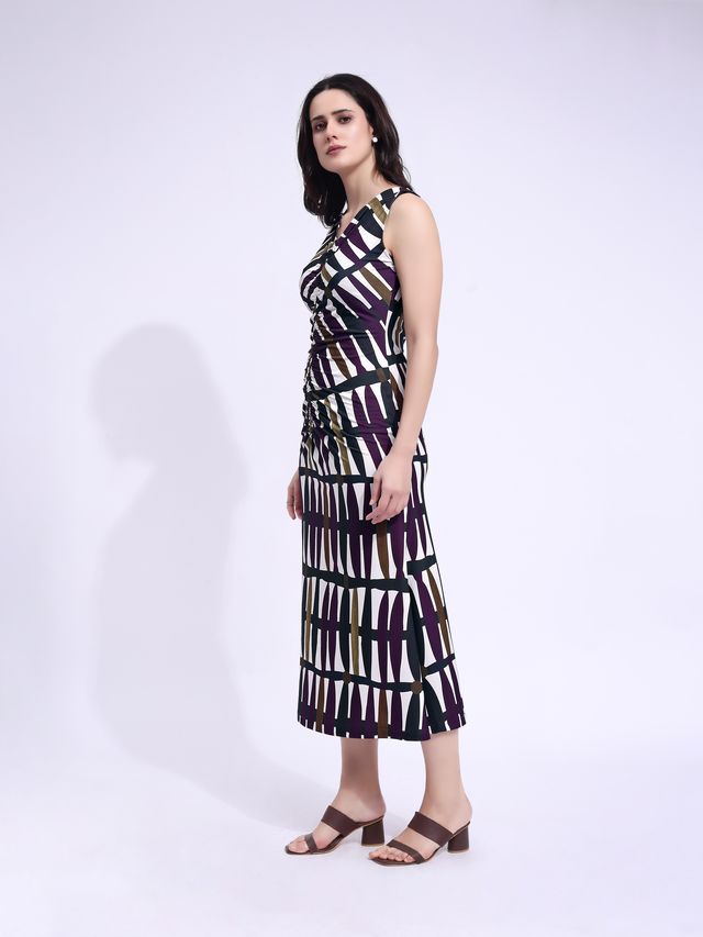 Women's Multi Printed Maxi Sleeveless Dress