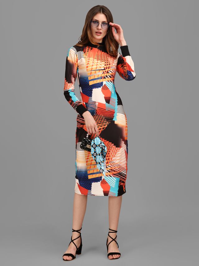 Women Multi Bodycon Dress