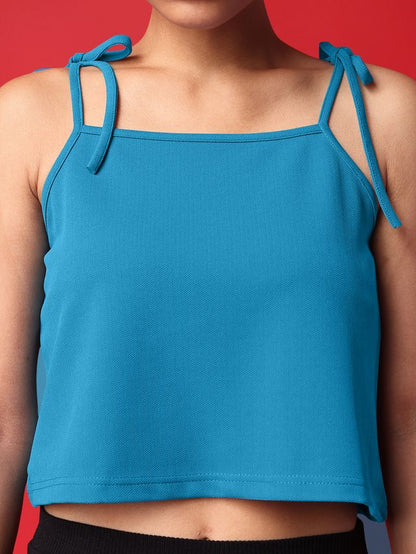 Women Teal Flared Top
