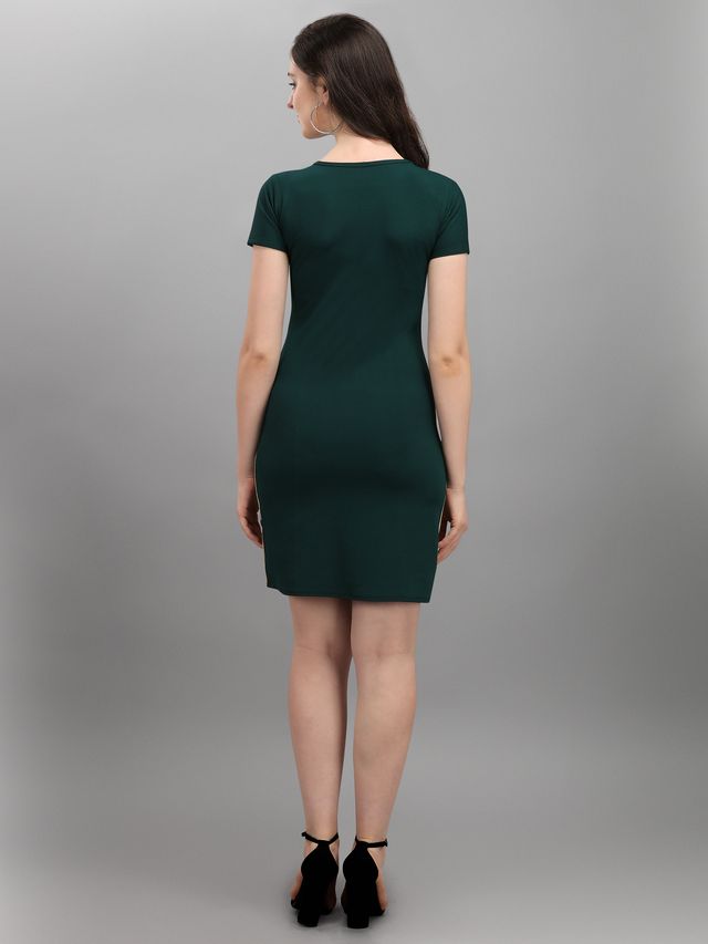 Women Light Olive & Green Bodycon dress