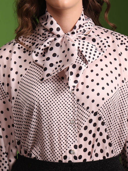 Obshivka  Printed Polka Dot Top