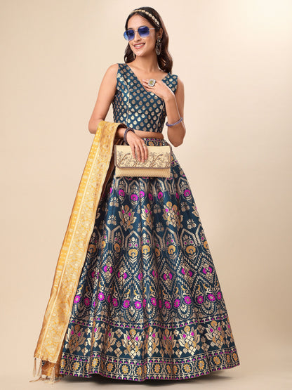 Women Rama Floral Print Lehenga