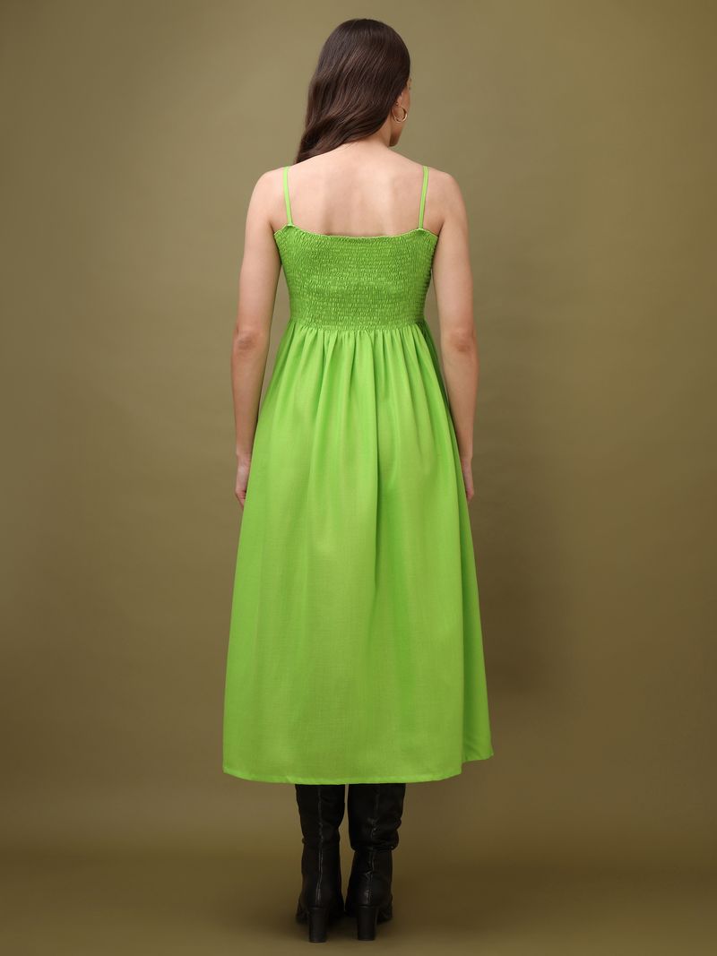 Solid Fit & Flare Maxi Dress