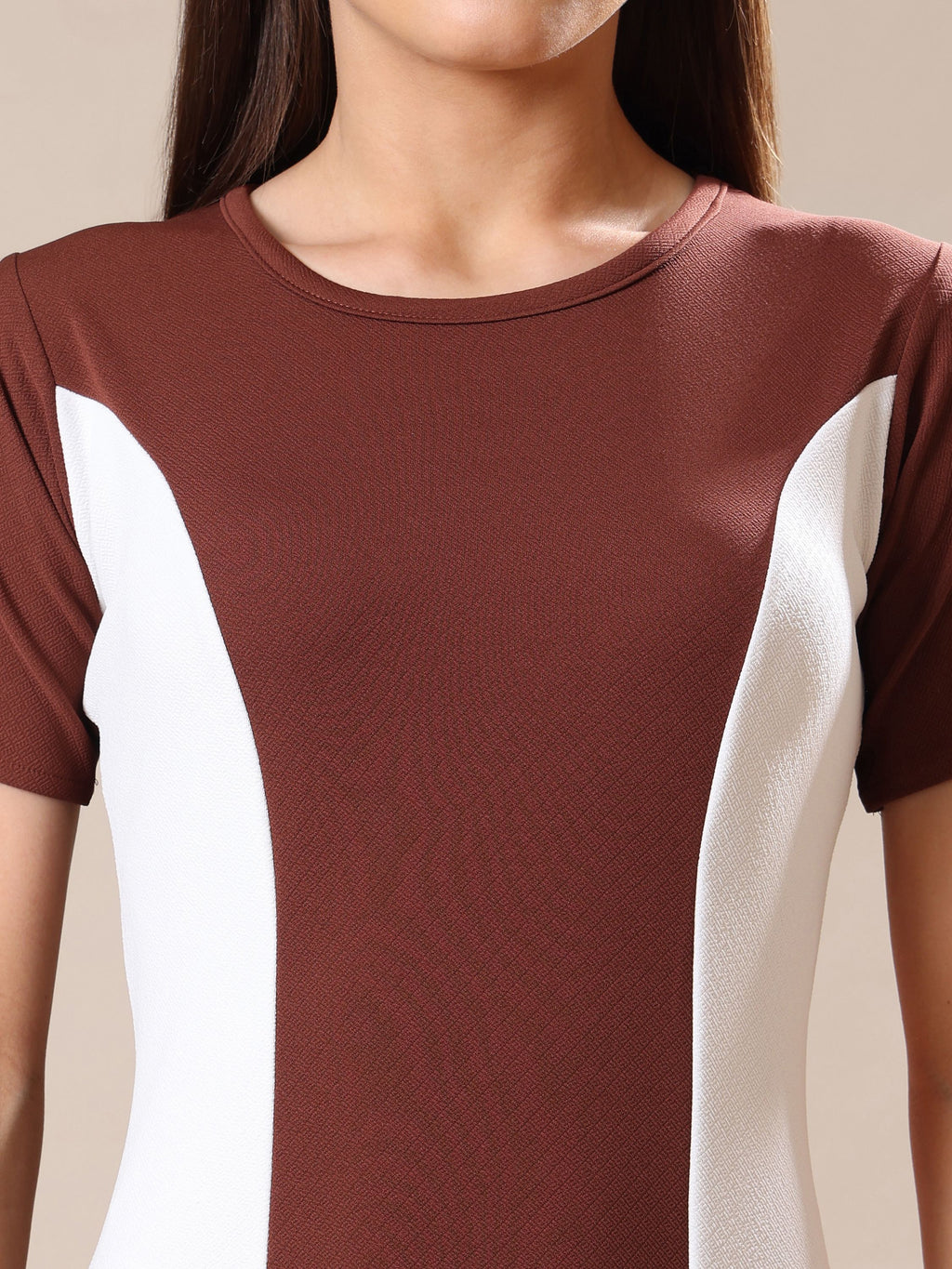 Women's Mini Length Bodycon Brown Dress