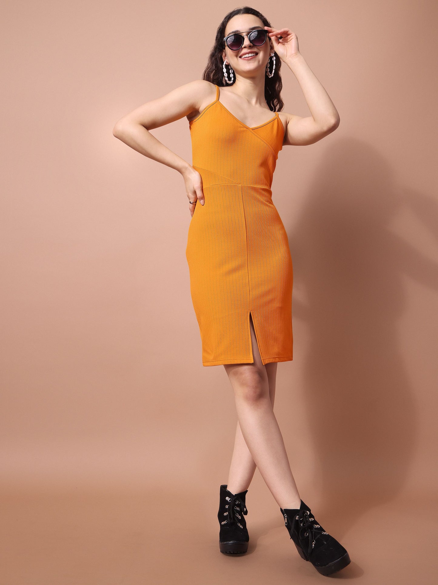 Knee Length Bodycon Honey Dress