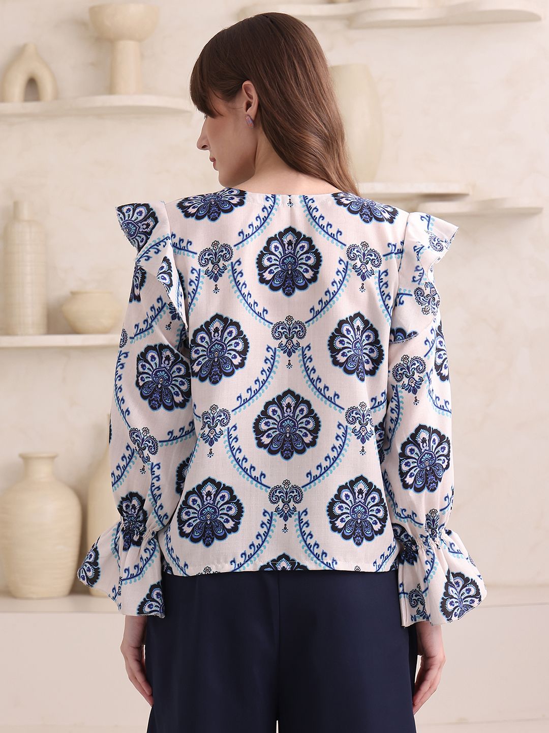 Obshivka  Printed Ogee Top