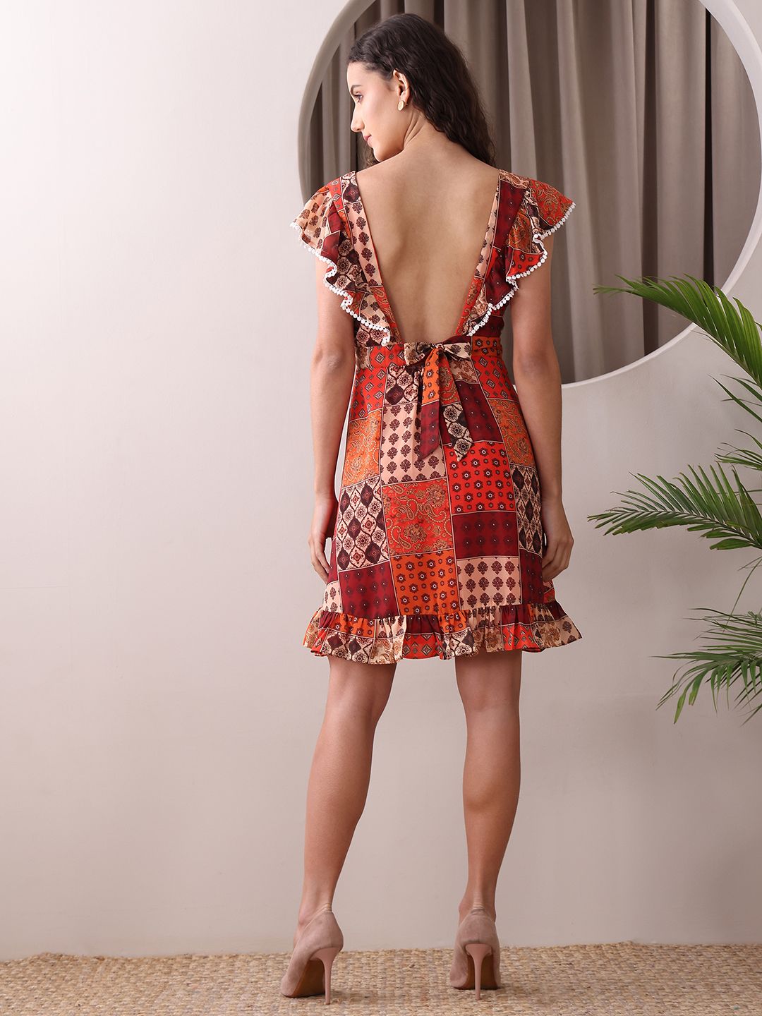 Obshivka  Printed Fit and Flare Dress