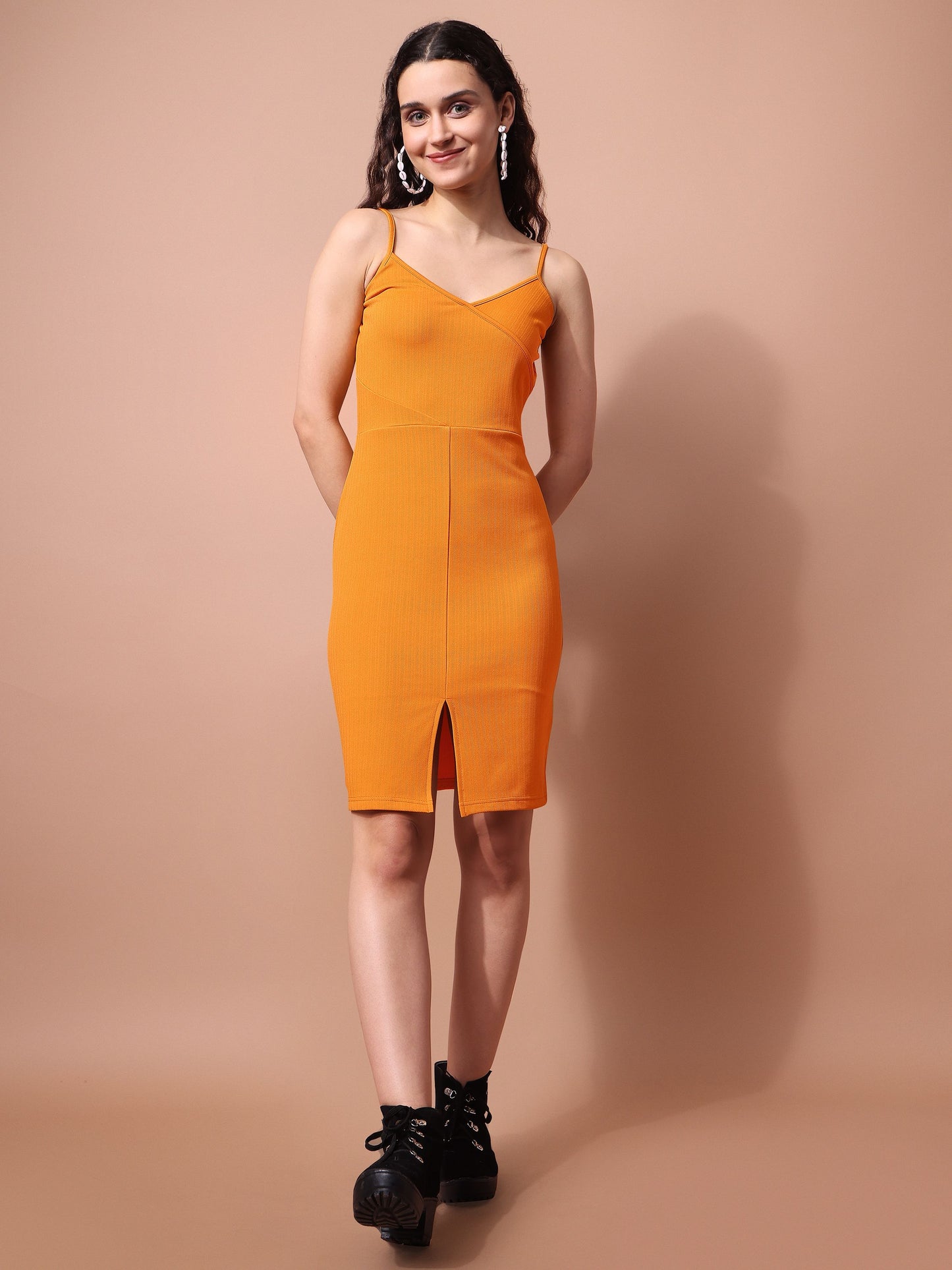 Knee Length Bodycon Honey Dress