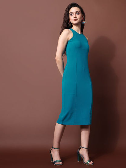 Teal Tank Slim Fit Dress