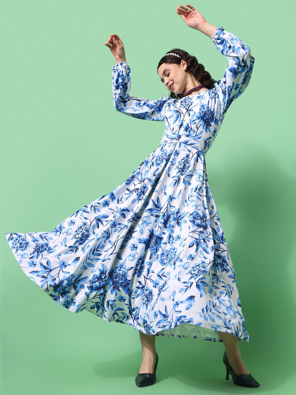 Women Blue Empire dress