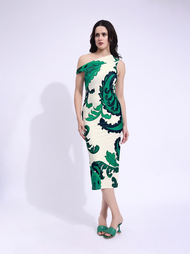 Women's Green Bodycon Maxi Sleeveless Dress