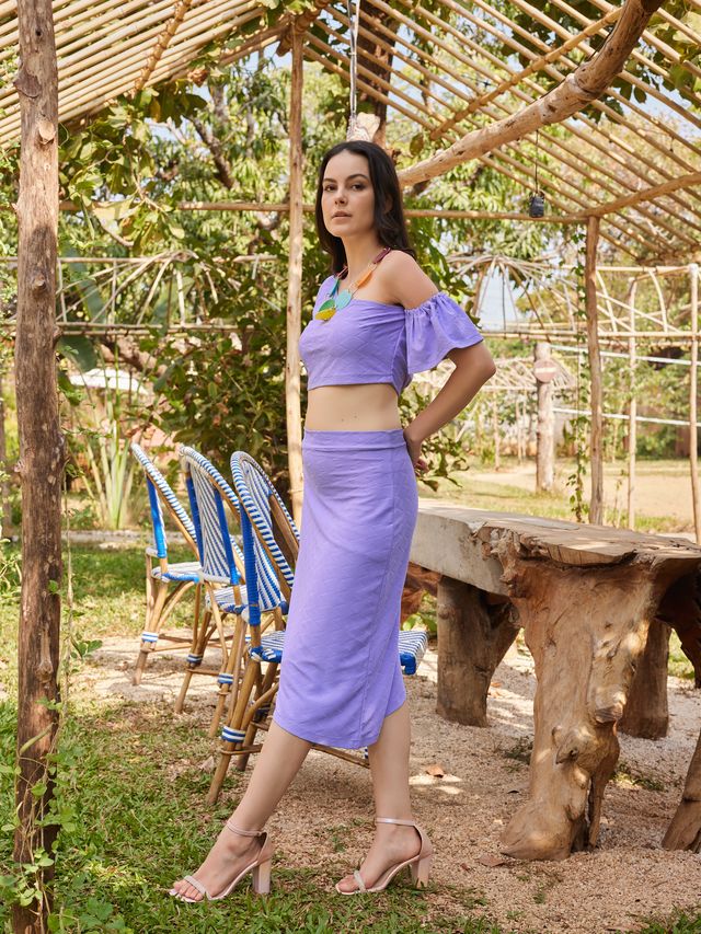 Women Lilac Bodycon Co-ords