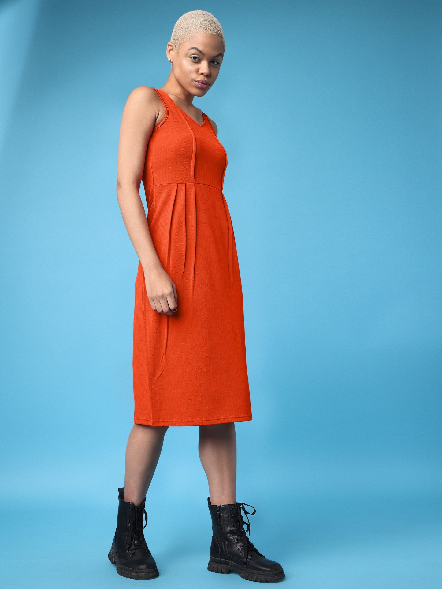 Sheath Bodycon Orange Dress