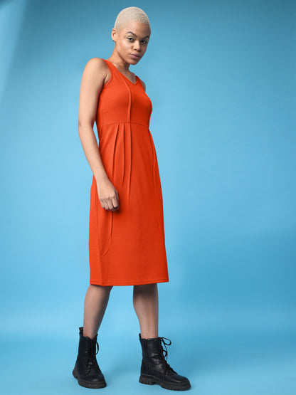 Sheath Bodycon Orange Dress