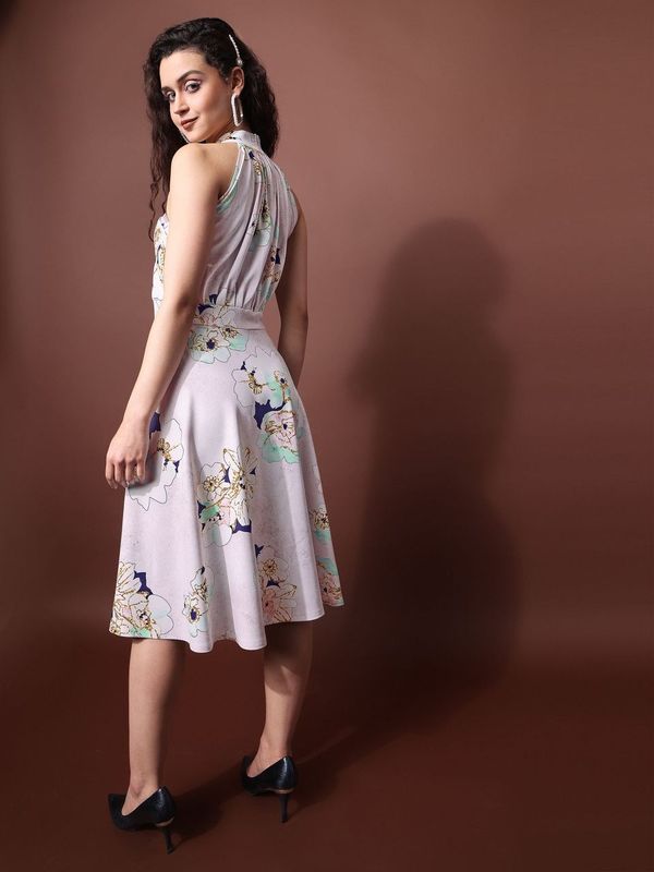 Women Off white Fit & Flare Floral Print Dress