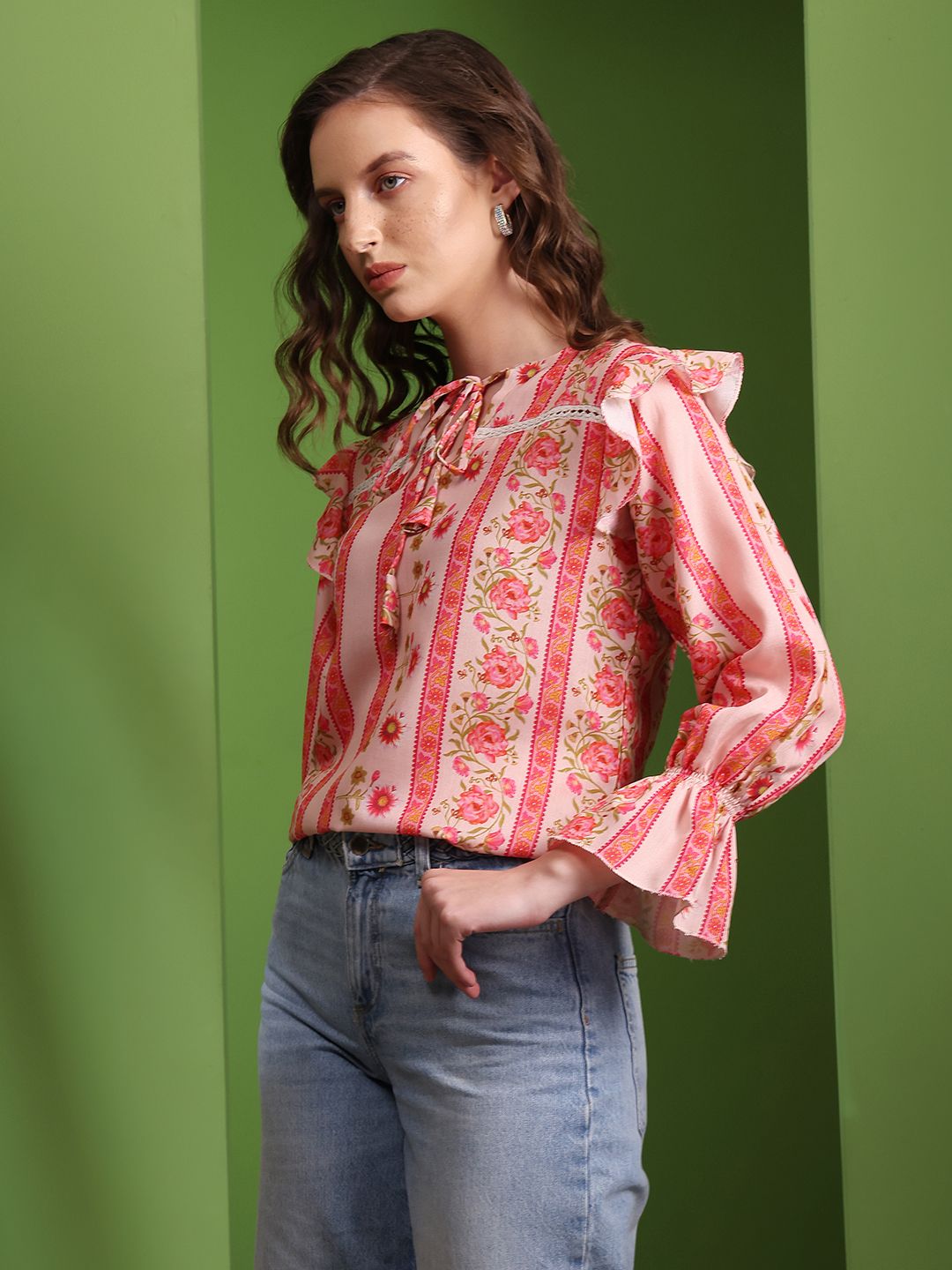 Obshivka  Printed Stipe Top