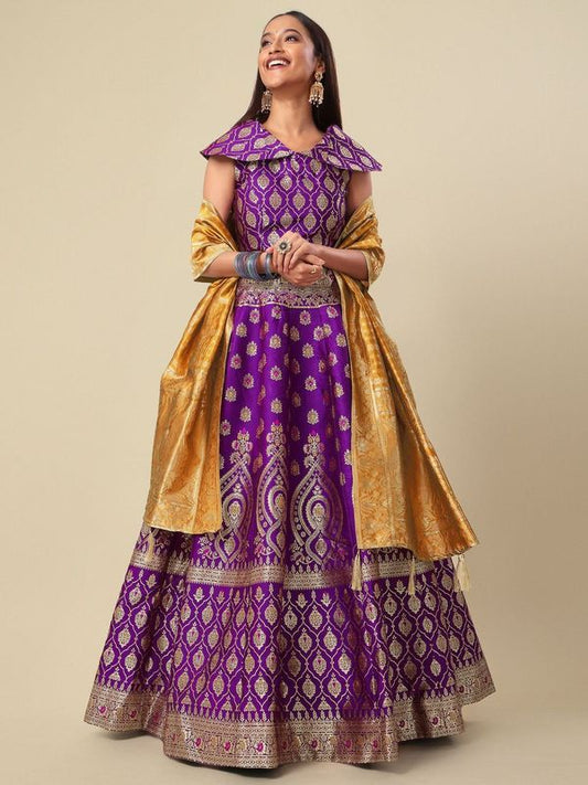 Embellished With Small Design Wine Lehenga Choli