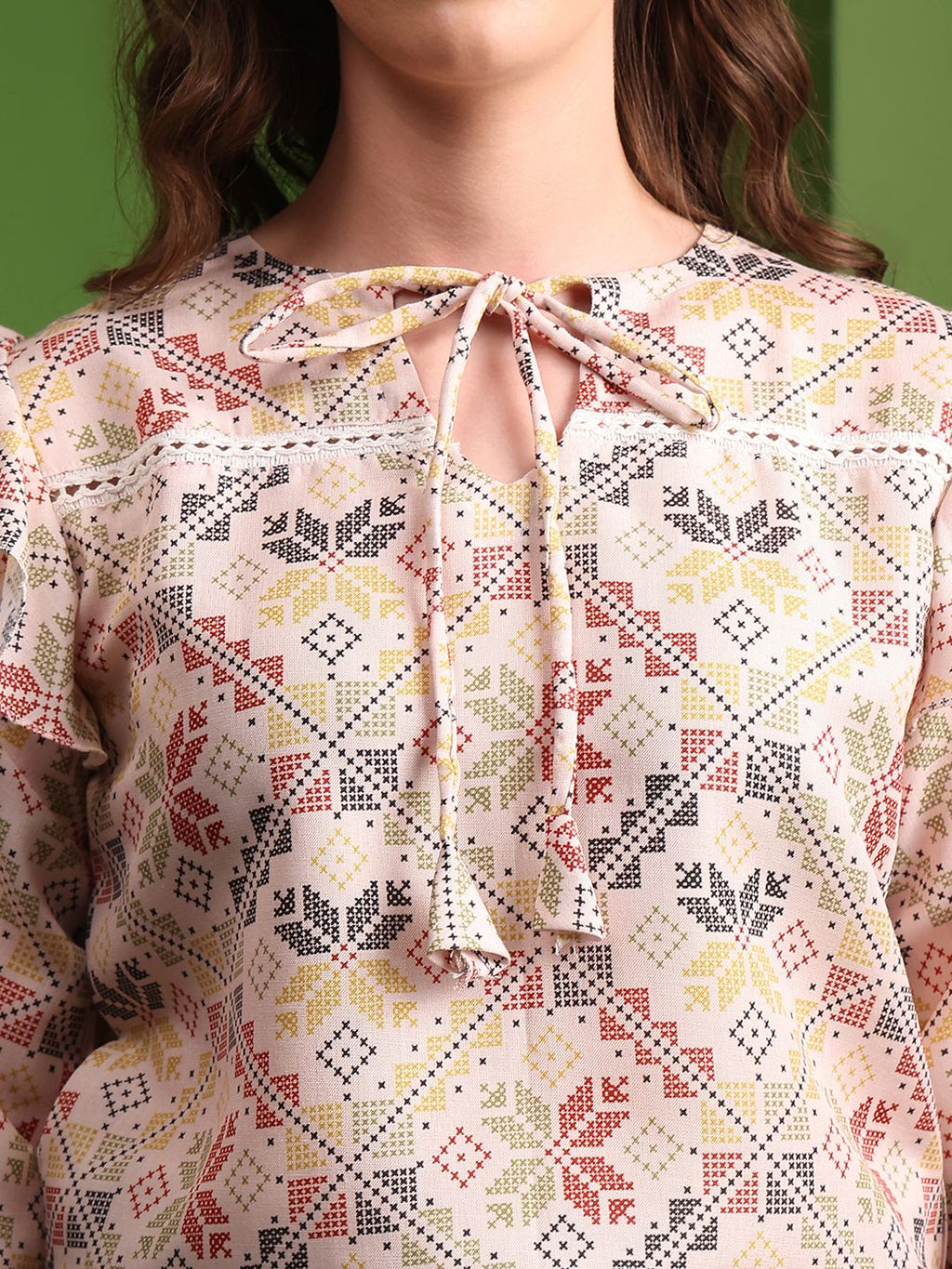 Obshivka  Printed Geometric Top
