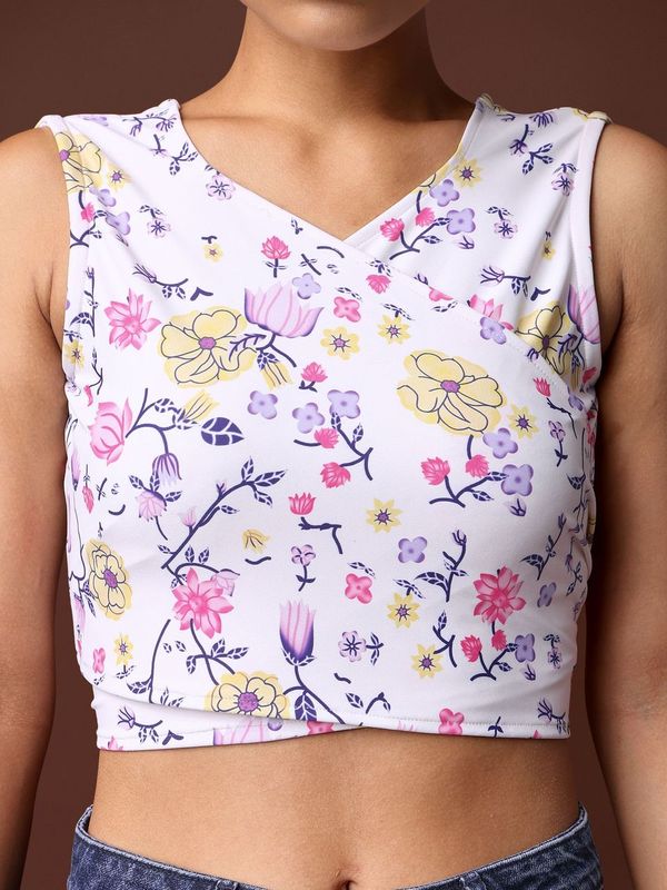 White Tie-Up Top For Women