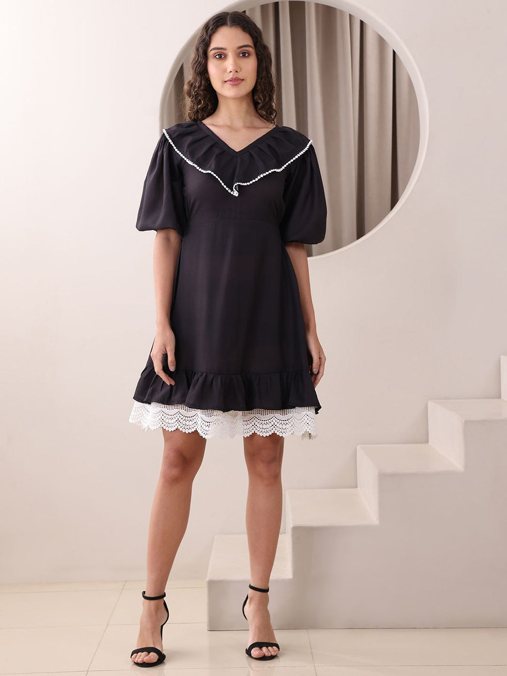 Obshivka Solid Fit and Flare Dress