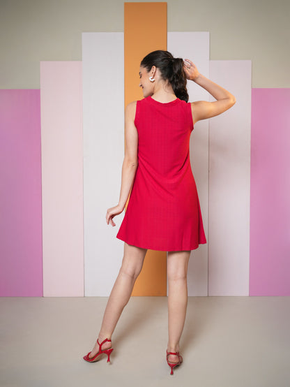 Women A Line Regular Fit V Neck Dress