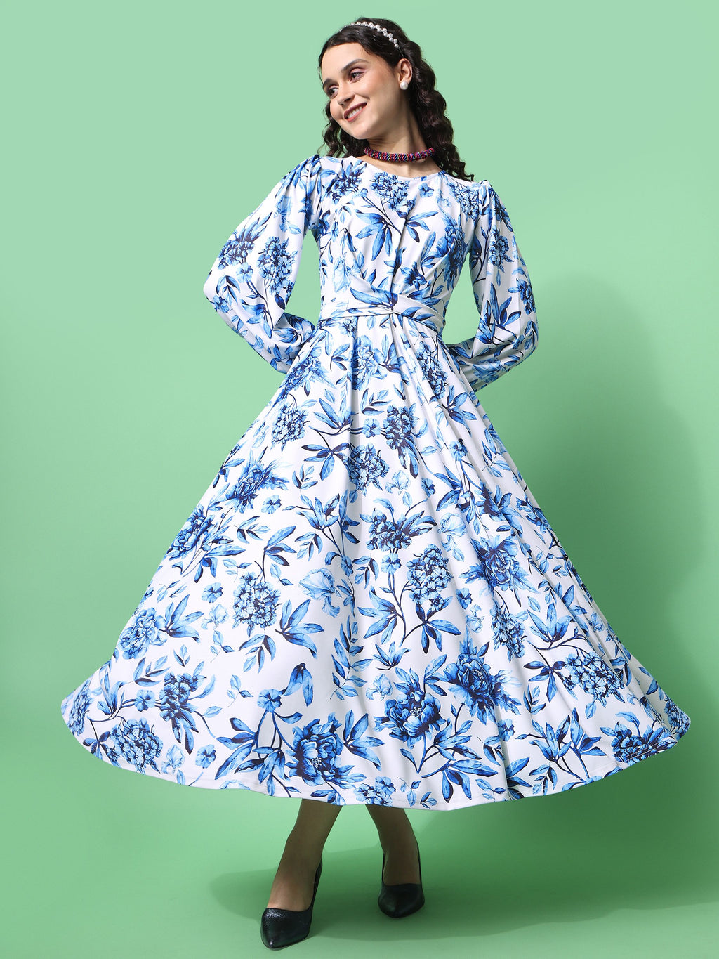 Women Blue Empire dress