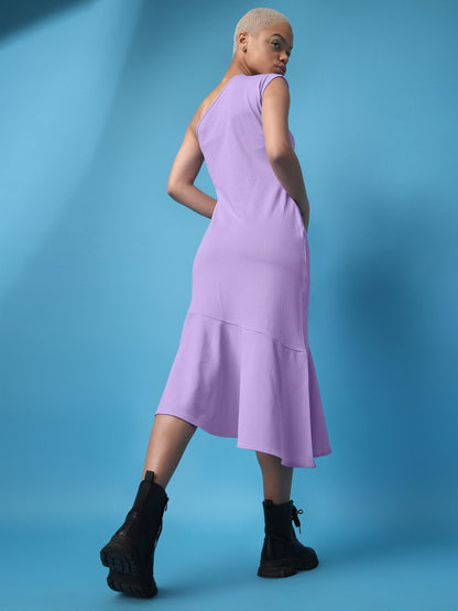 Lilac High-low Fit and Flare Dress