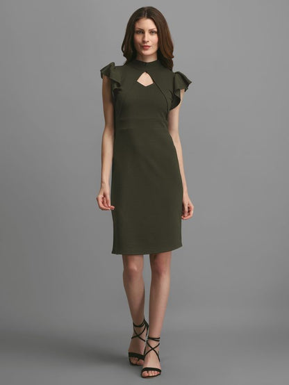 Women Dark Olive Bodycon dress