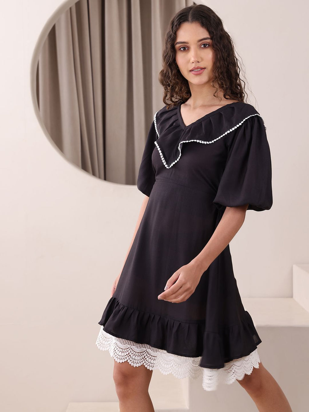 Obshivka Solid Fit and Flare Dress