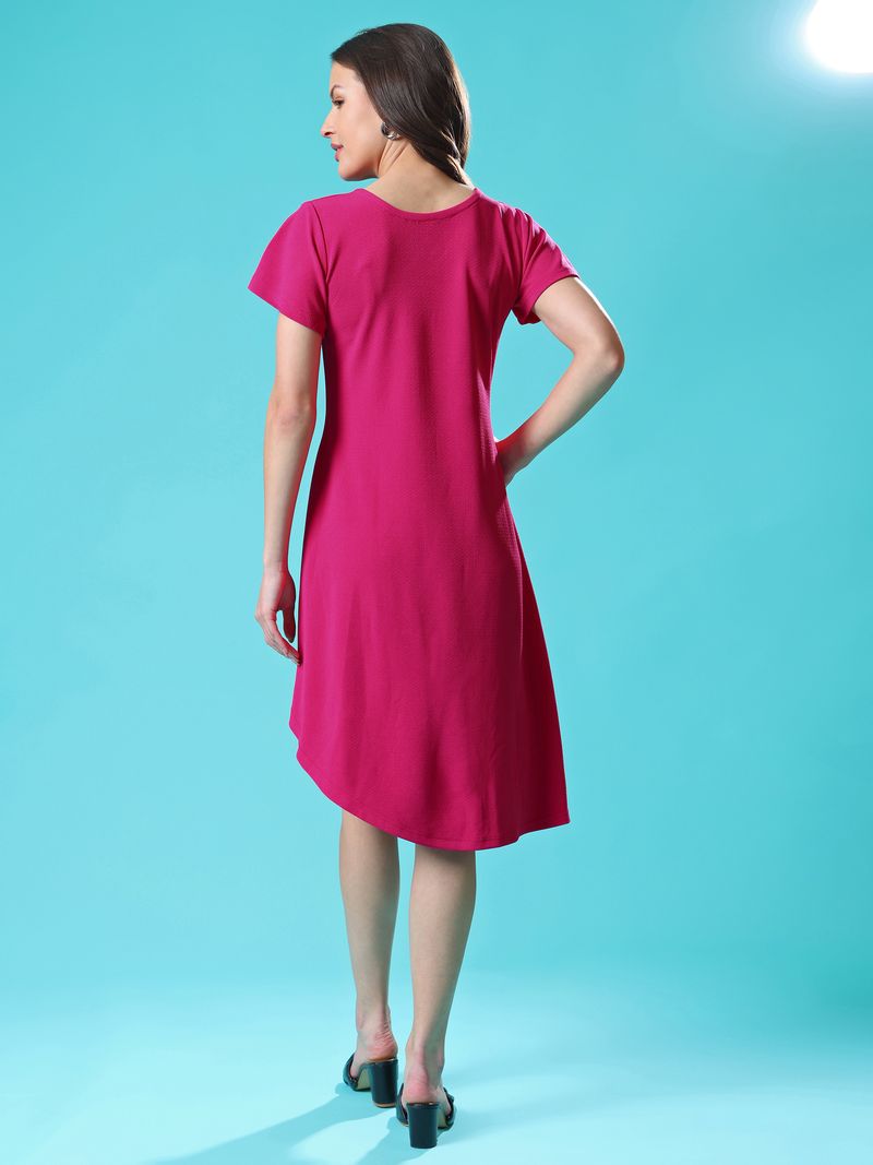 Women pink Regular Sleeve Dress