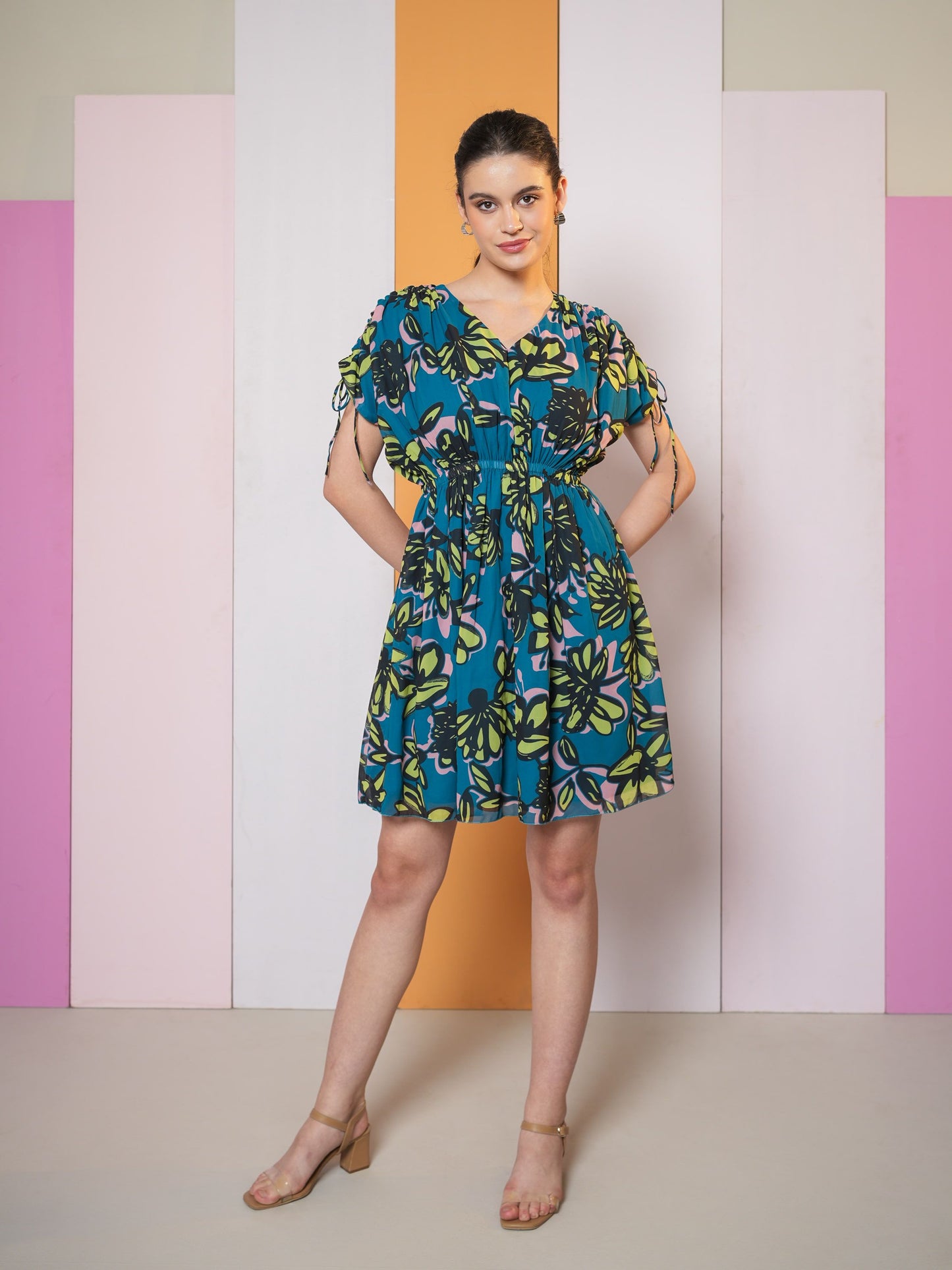 Women Rama Mini Polyester 
Woven Dress