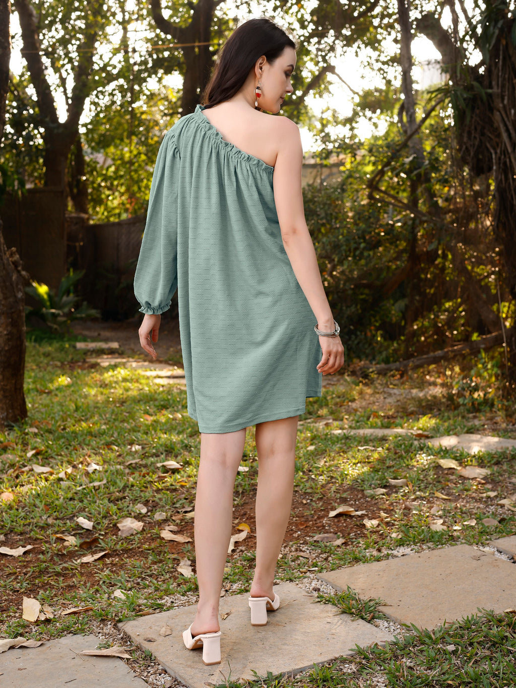 Oversized Pastel One Shoulder Dress