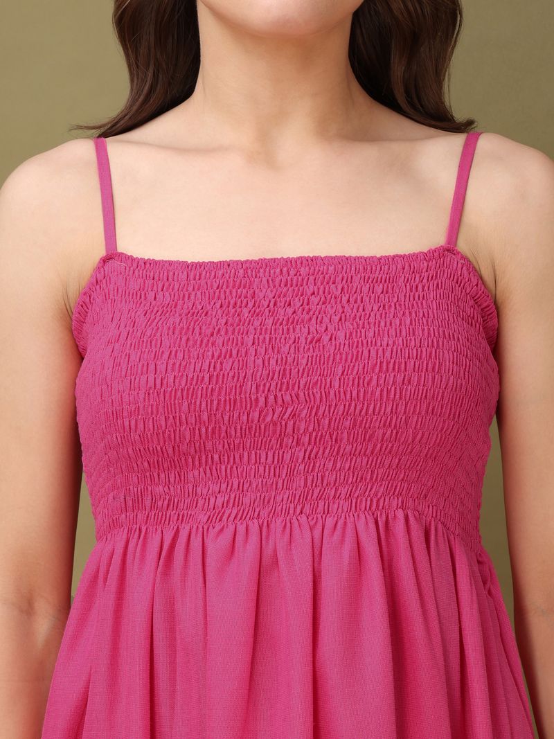 Solid Fit & Flare Maxi Dress